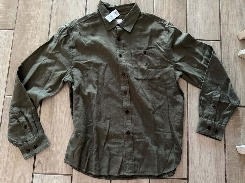 Katin Twiller Long Sleeve Flannel Shirt Olive Green Men's Medium
